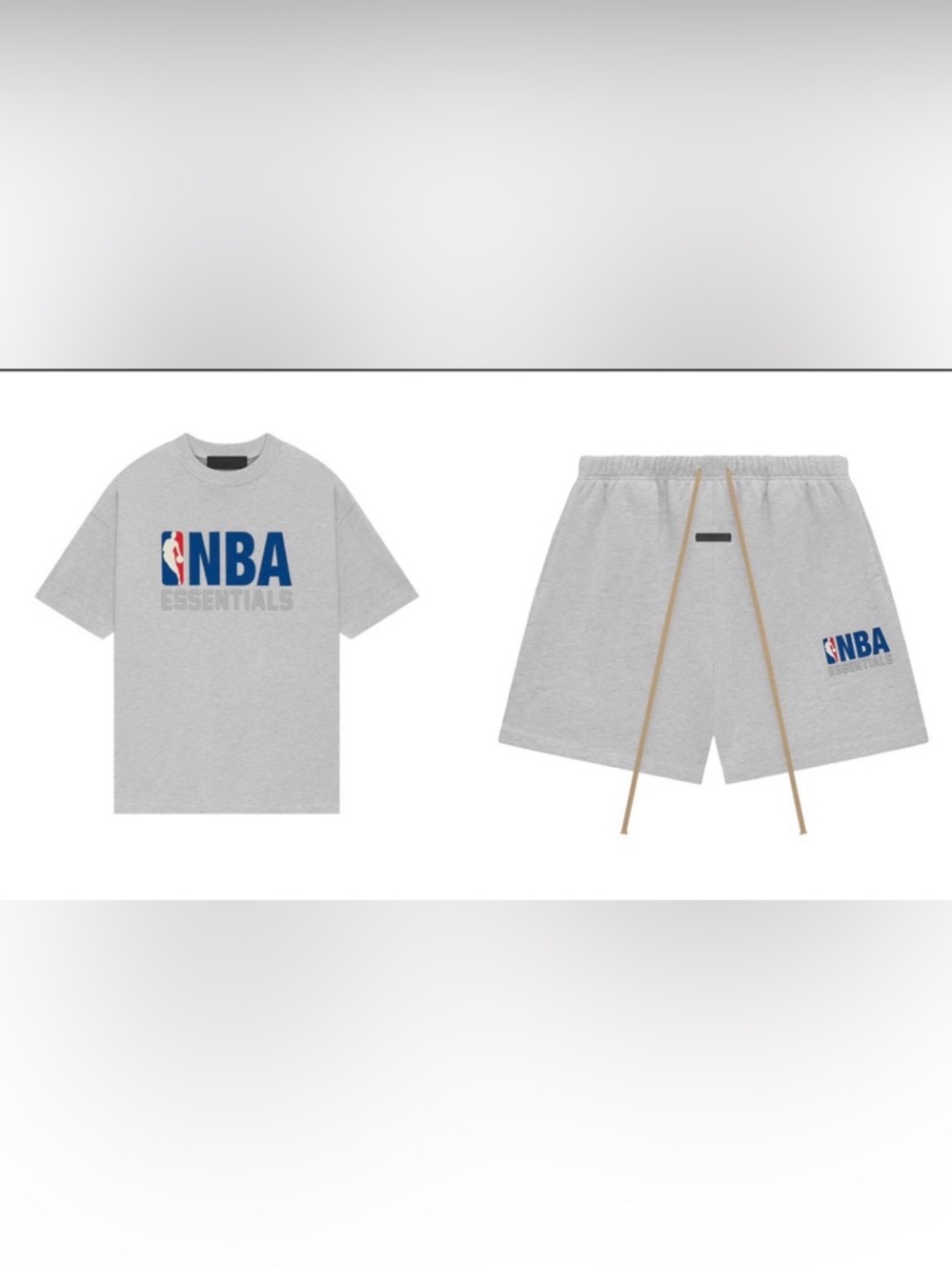 Brand new NBA Essential Light Heather T shirt/shorts size small